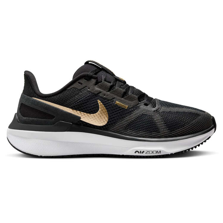 Nike Air Zoom Structure 25 Womens Running Shoes Black/Gold US 6, Black/Gold, rebel_hi-res