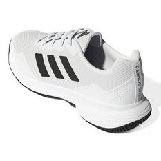 adidas GameCourt 2 Mens Tennis Shoes, White/Black, rebel_hi-res