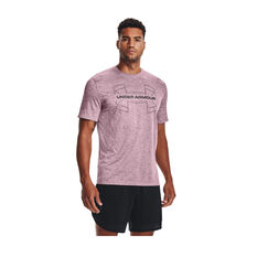 Under Armour Mens Training Vent Graphic Tee Pink S, Pink, rebel_hi-res