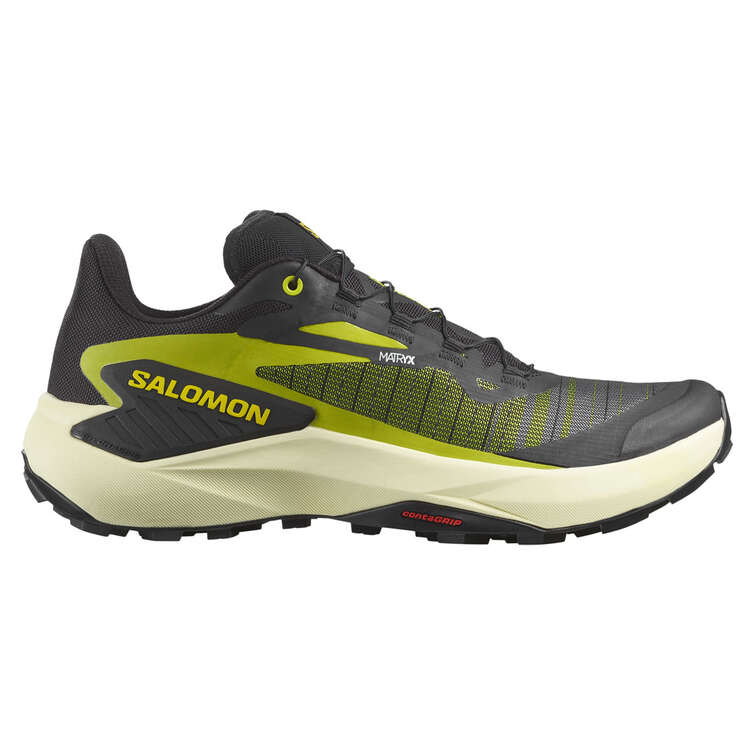 Salomon Mens Genesis Trail Running Shoes Black/Yellow 7, Black/Yellow, rebel_hi-res