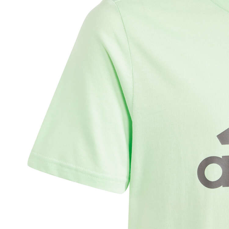 Adidas Kids Essentials Big Logo Tee, Green/Grey, rebel_hi-res