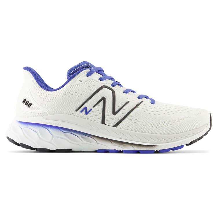 New Balance Fresh Foam X 860 v13 Mens Running Shoes White/Blue US 7, White/Blue, rebel_hi-res