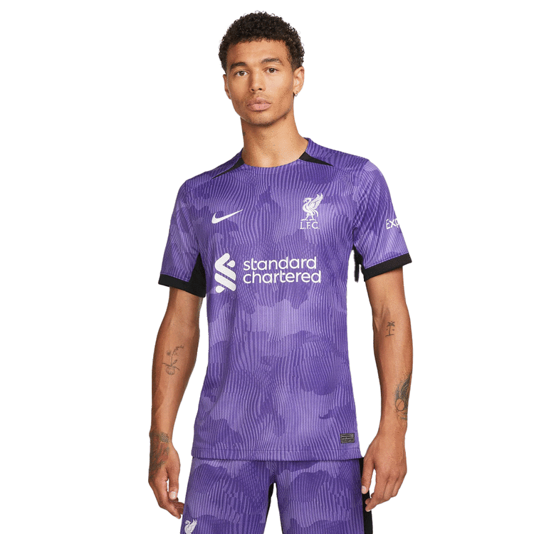 Nike Liverpool FC 2023/24 Stadium 3rd Football Jersey Purple S, Purple, rebel_hi-res