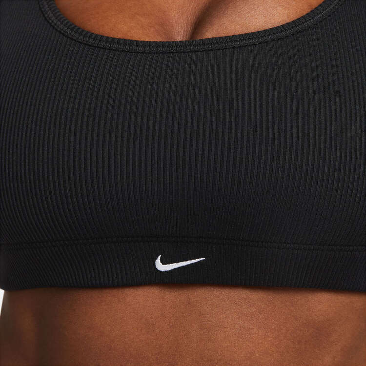 Nike Womens Alate All U Ribbed Sports Bra, Black, rebel_hi-res
