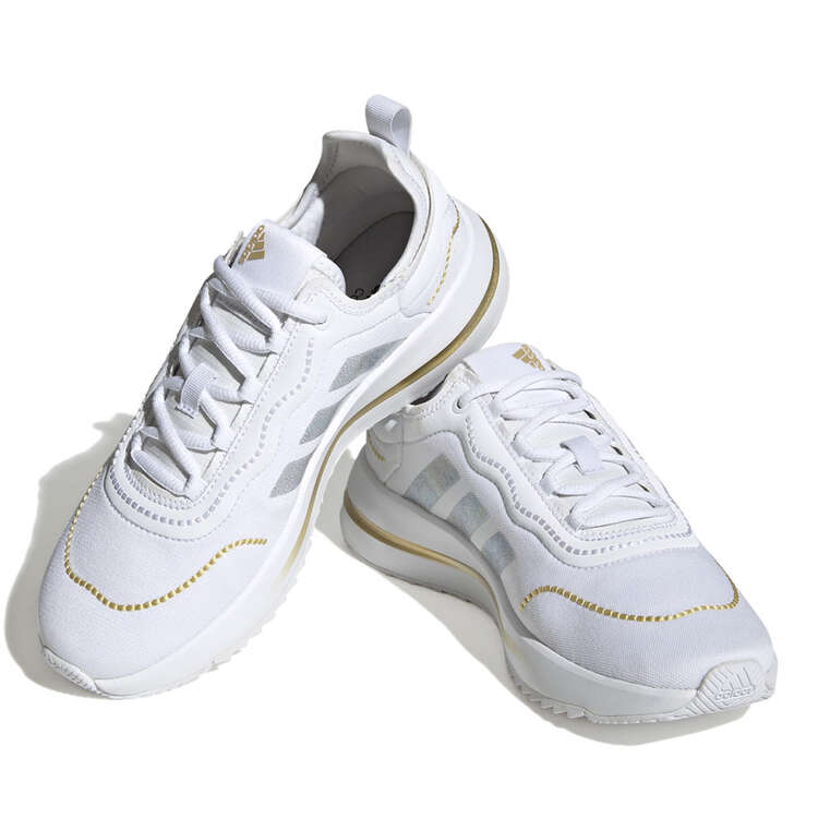 adidas Fukasa Run Womens Casual Shoes, White/Gold, rebel_hi-res