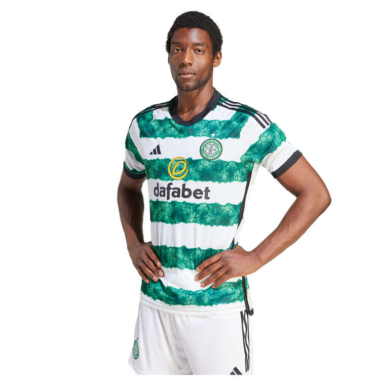adidas Mens Celtic F.C. 2023/24 Replica Home Football Jersey Green S, Green, rebel_hi-res