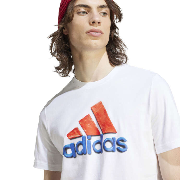 adidas Mens Sportswear Photo Real Fill Tee, White, rebel_hi-res