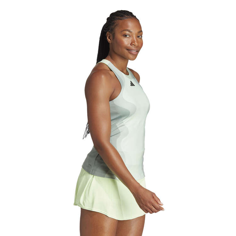 adidas Womens Tennis HEAT.RDY Pro Y-Tank Green XS, Green, rebel_hi-res