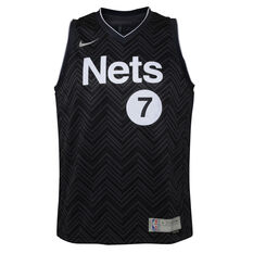Brooklyn Nets Kevin Durant 2020/21 Kids Earned Jersey, Black, rebel_hi-res