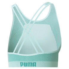 Puma Womens Long Line Seamless Sports Bra, Blue, rebel_hi-res