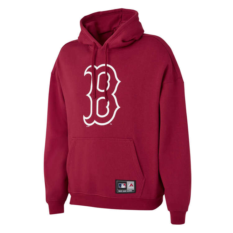 Majestic Mens Boston Red Sox Logo Hoodie, Red, rebel_hi-res