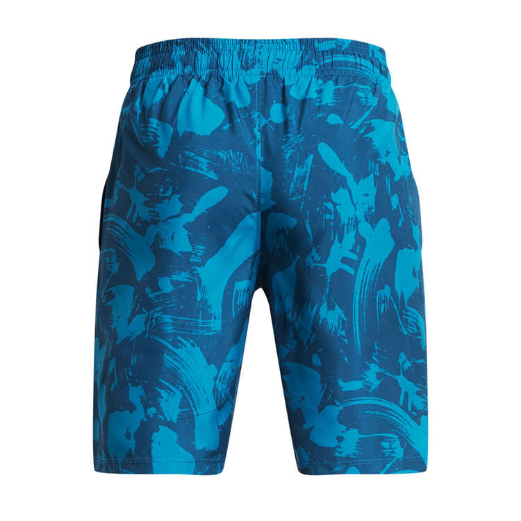 Under Armour Boys Woven Printed Shorts, Blue, rebel_hi-res