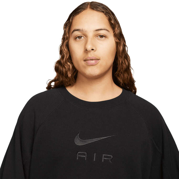 Nike Air Mens Sportswear French Terry Sweatshirt, Black, rebel_hi-res