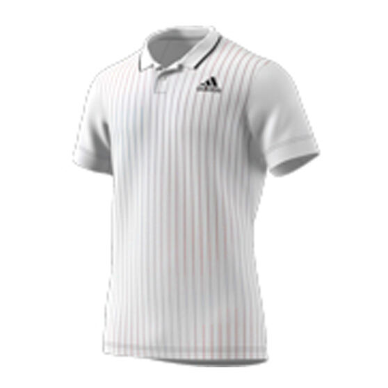 adidas Mens Melbourne Tennis Polo, White, rebel_hi-res