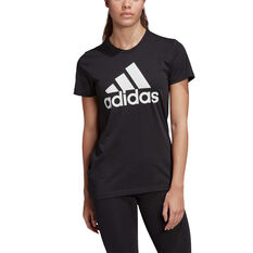 adidas Womens Must Haves Badge of Sport Tee Black XS, Black, rebel_hi-res