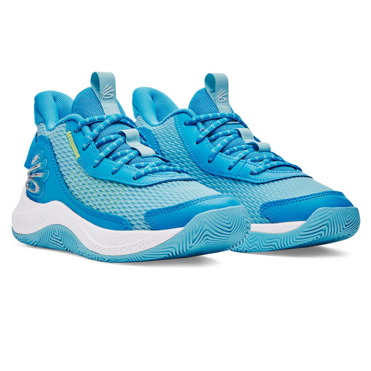 Under Armour Curry 3Z7 GS Basketball Shoes, Blue/White, rebel_hi-res