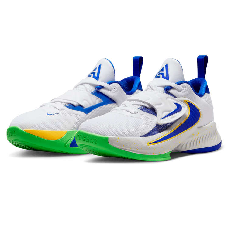 Nike Freak 4 PS Kids Basketball Shoes White/Blue US 13, White/Blue, rebel_hi-res