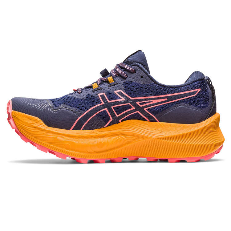 Asics Trabuco Max 2 Womens Trail Running Shoes Blue/Yellow US 6.5, Blue/Yellow, rebel_hi-res