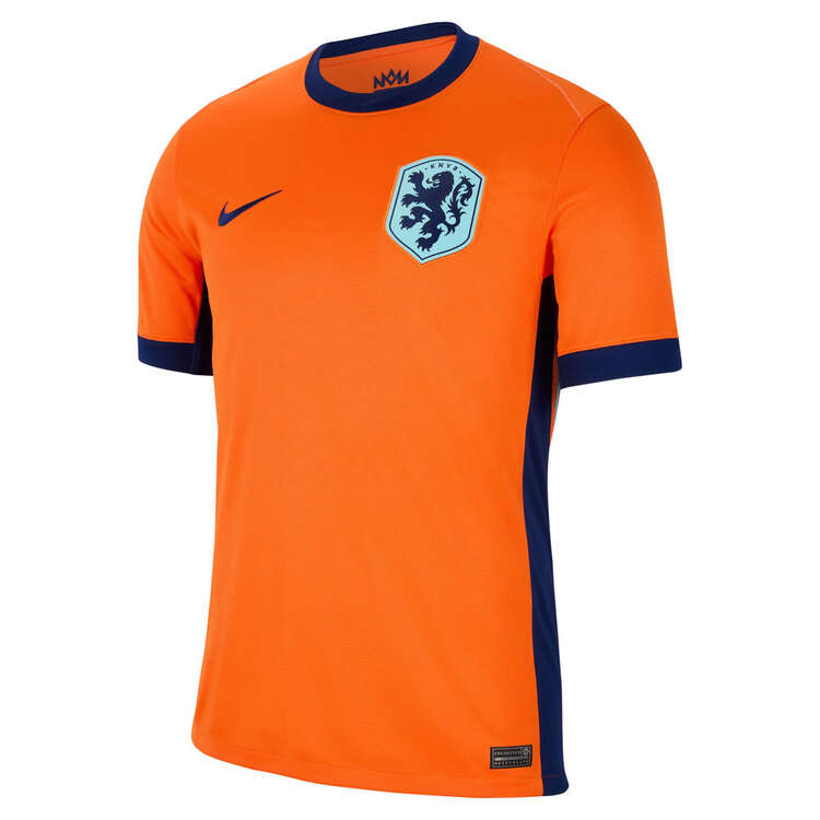 Netherlands 2024 Mens Stadium Home Football Jersey Orange S, Orange, rebel_hi-res