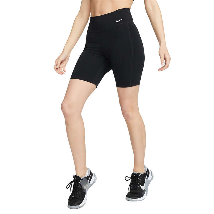Nike One Womens Leak Protection Period Bike Shorts, Black, rebel_hi-res