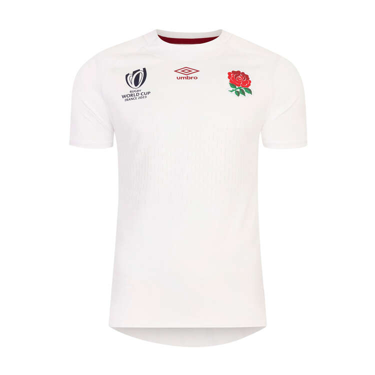 England 2023 Mens Home Rugby Jersey White 4XL, White, rebel_hi-res