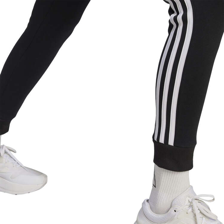 adidas Womens Essentials 3-Stripes Fleece Pants, Black, rebel_hi-res