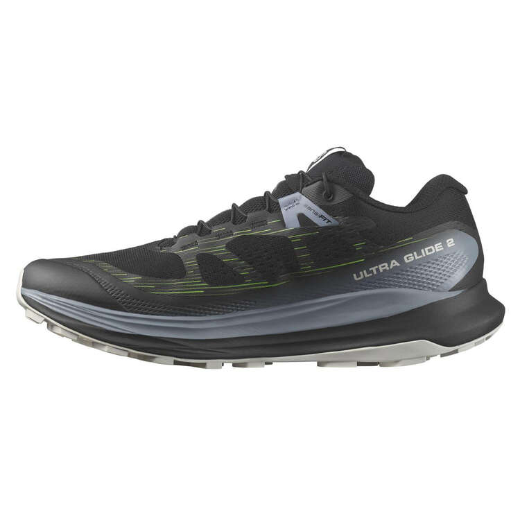 Salomon Ultra Glide 2 Mens Trail Running Shoes Black/Blue US 8, Black/Blue, rebel_hi-res