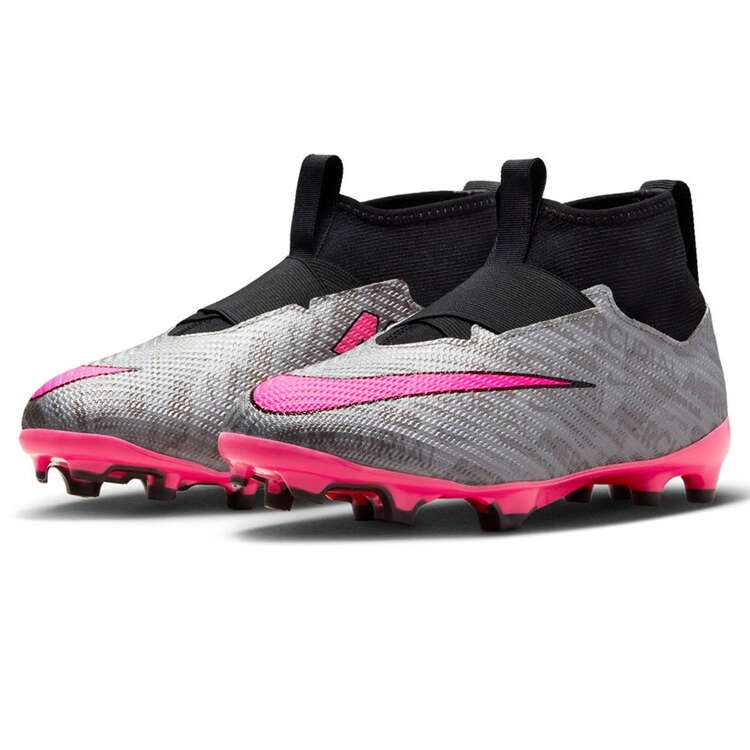 Nike Zoom Mercurial Superfly 9 Pro XXV Kids Football Boots Silver/Pink US 6, Silver/Pink, rebel_hi-res