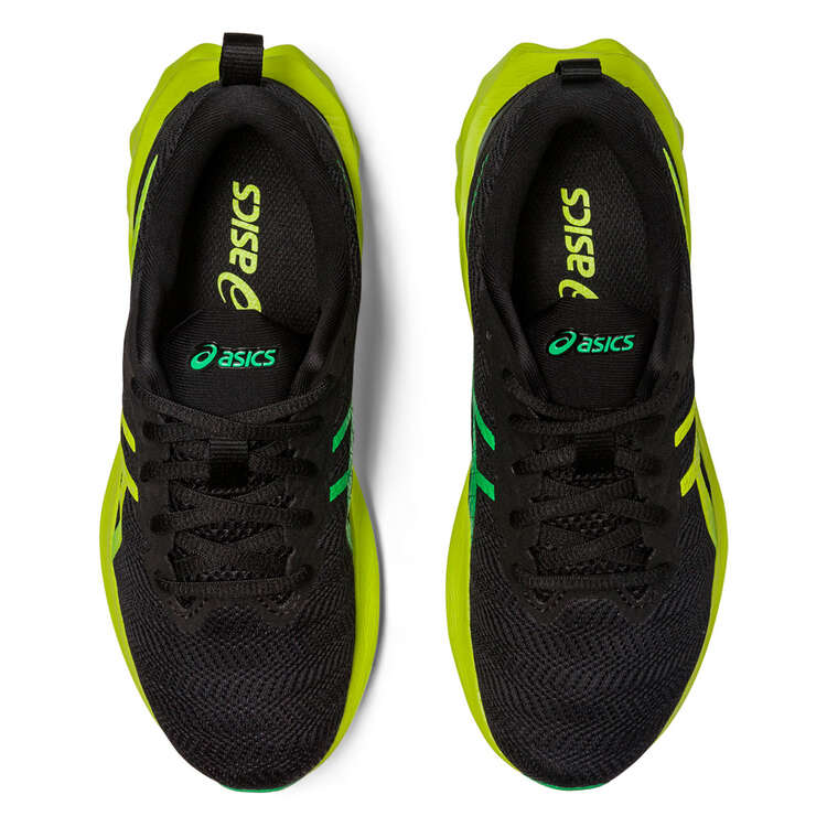 Asics Novablast 2 GS Kids Running Shoes Black/Green US 7, Black/Green, rebel_hi-res