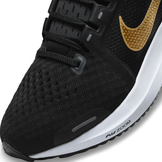 Nike Air Zoom Vomero 16 Womens Running Shoes, Black/Gold, rebel_hi-res