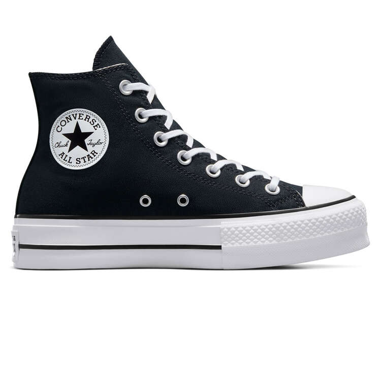 Converse Chuck Taylor All Star Lift High Womens Casual Shoes, Black/White, rebel_hi-res
