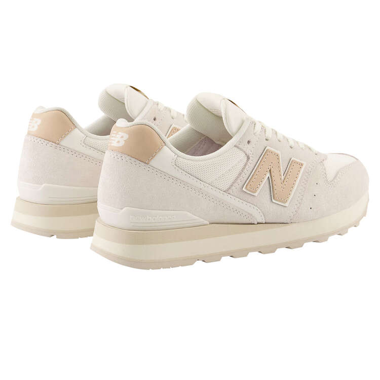 New Balance 996 V2 Womens Casual Shoes White/Brown US 6, White/Brown, rebel_hi-res