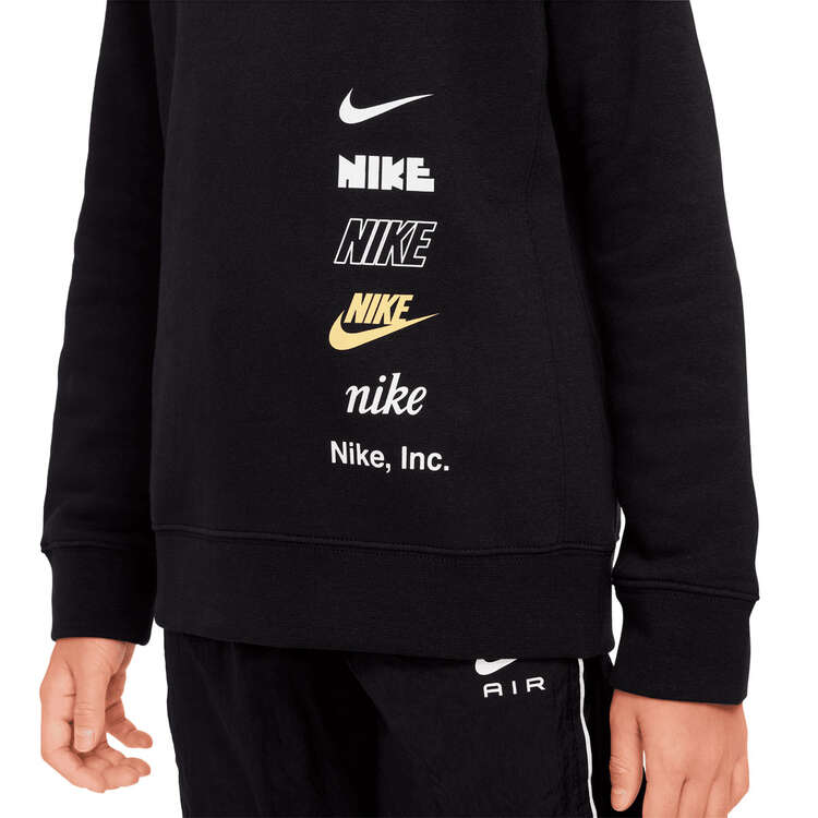 Nike Boys Sportswear Basketball Logo Crew, Black, rebel_hi-res