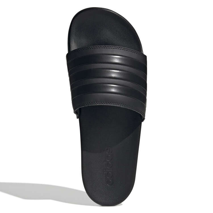 adidas Adilette Comfort Mens Slides Black US 4, Black, rebel_hi-res