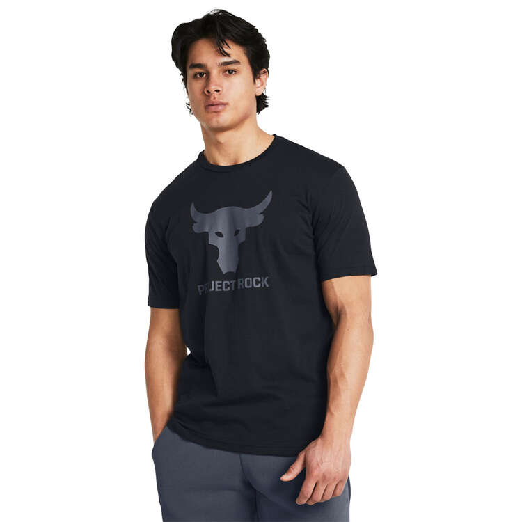 Under Armour Mens Project Rock Payoff Graphic Tee Black XS, Black, rebel_hi-res