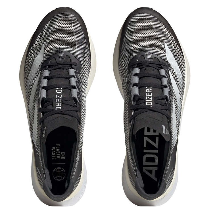 adidas Adizero Boston 12 Mens Running Shoes, Black/White, rebel_hi-res