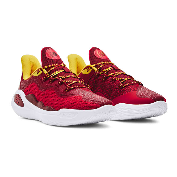 Under Armour Curry 11 Bruce Lee Fire Basketball Shoes, Red, rebel_hi-res