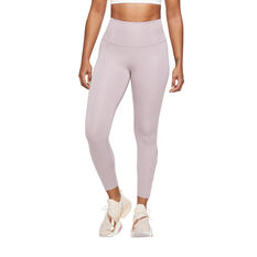 Nike Womens Yoga Dri-FIT High Waisted 7/8 Cut Out Tights Purple XS, Purple, rebel_hi-res