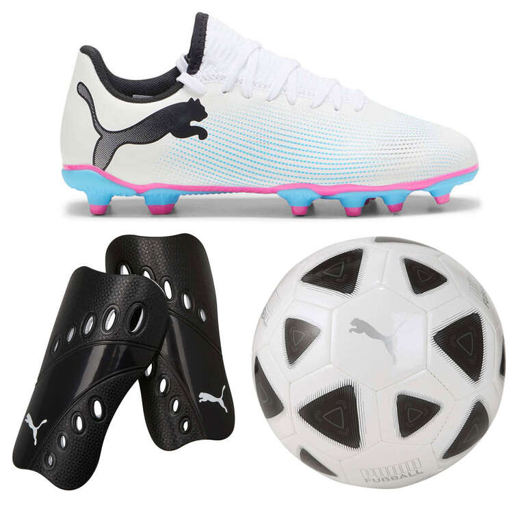 Puma Future Kids Boots, Soccer Ball & Black Shin Guard Set, , rebel_hi-res