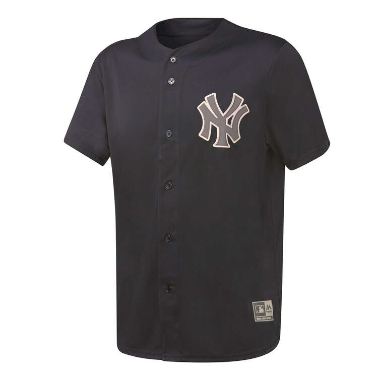 New York Yankees Mens Tonal Replica Jersey Black S, Black, rebel_hi-res