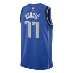 Nike Dallas Mavericks Luka Doncic Mens Icon Edition Swingman Jersey Blue S, Blue, rebel_hi-res