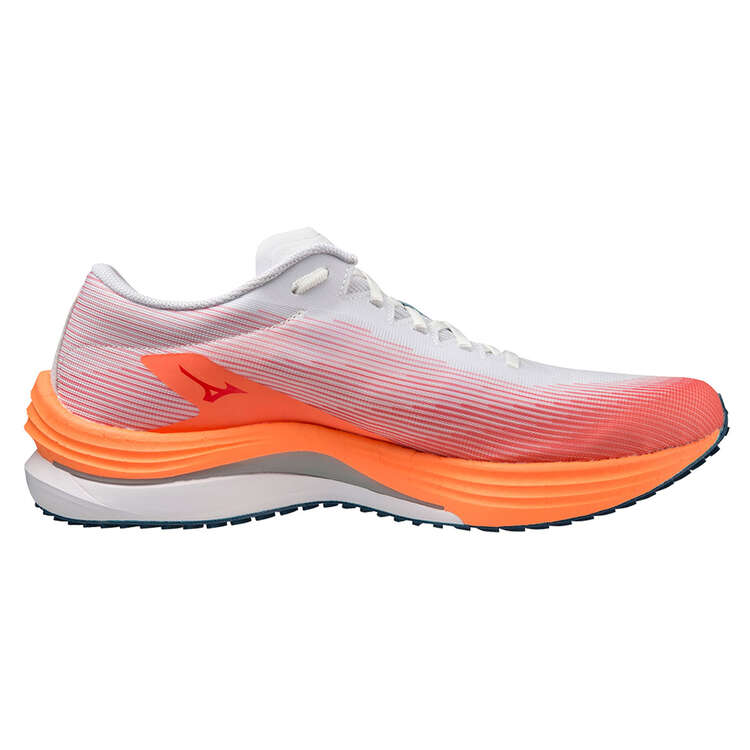 Mizuno Wave Rebellion Flash Mens Running Shoes, Orange/White, rebel_hi-res