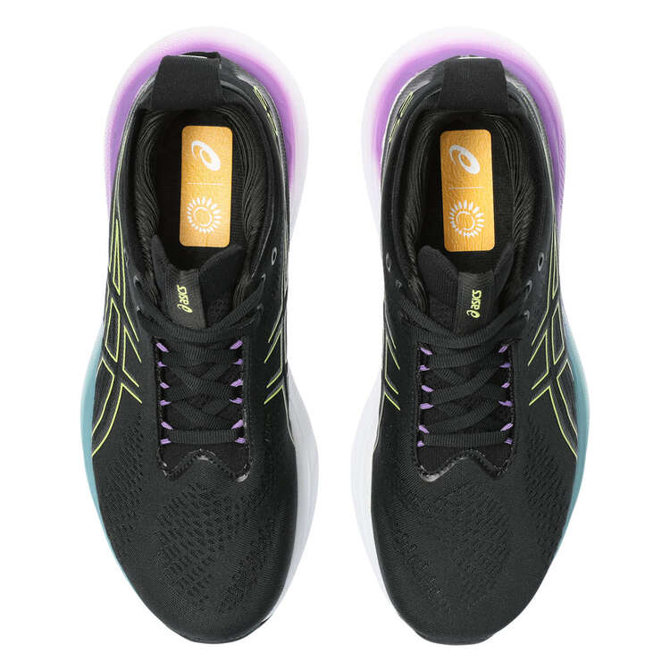 Asics GEL Nimbus 25 Womens Running Shoes, Black/Yellow, rebel_hi-res