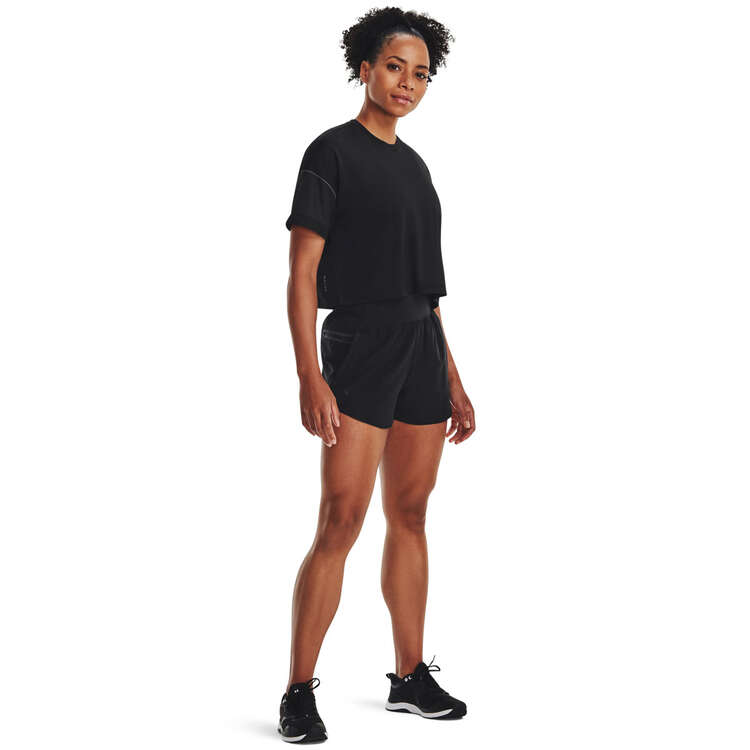 Under Armour Womens SmartForm Flex Woven Shorts, Black, rebel_hi-res