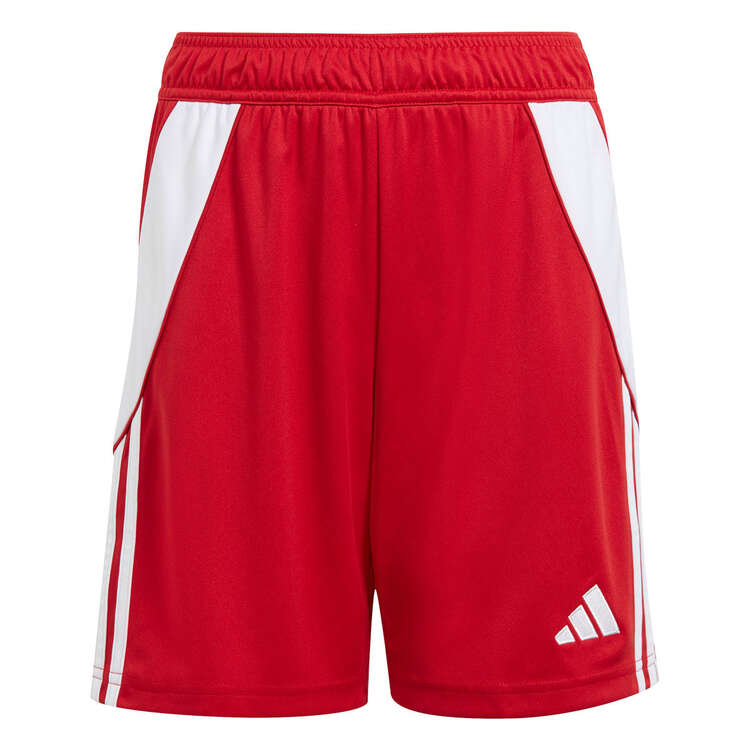 Adidas Kids Tiro 24 Football Shorts Red/White 8, Red/White, rebel_hi-res