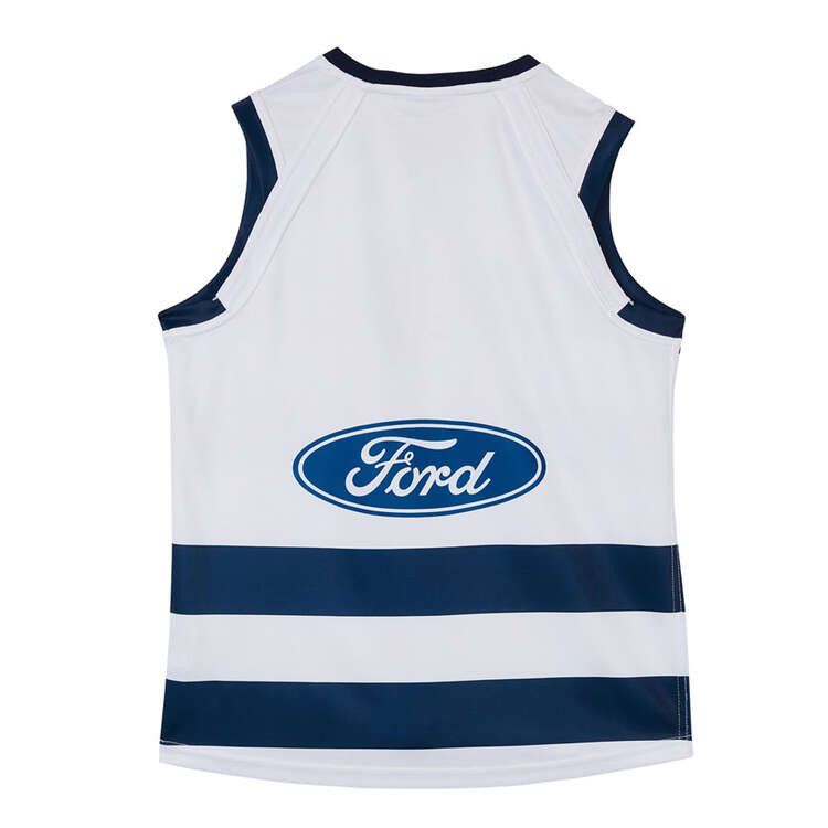 Geelong Cats 2024 Kids Home Guernsey White 6, White, rebel_hi-res