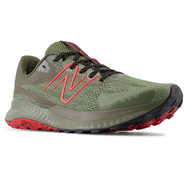New Balance DynaSoft Nitrel v5 Mens Trail Running Shoes, Khaki/Orange, rebel_hi-res