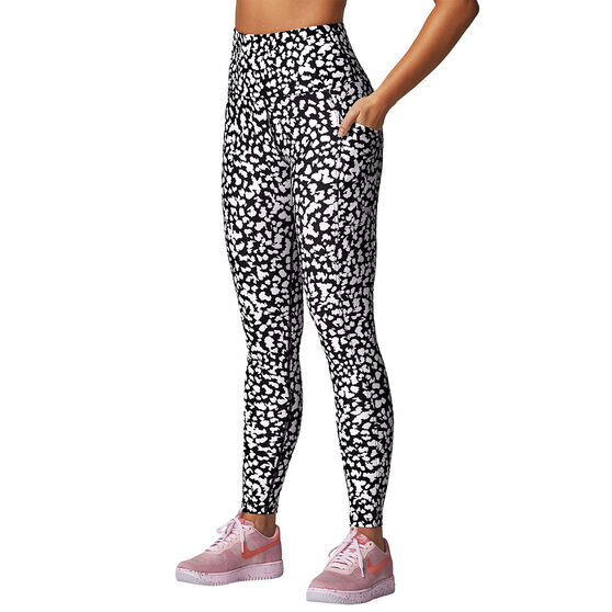 Running Bare Womens Ab-Waisted Power Moves Full Length Tights, , rebel_hi-res
