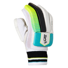 Kookaburra Rapid Pro 8.0 Junior Cricket Batting Gloves, Green/Blue, rebel_hi-res