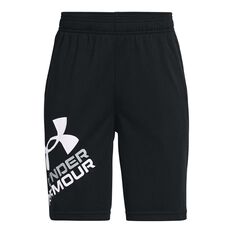 Under Armour Boys Prototype 2 Logo Shorts Black/White XS XS, Black/White, rebel_hi-res